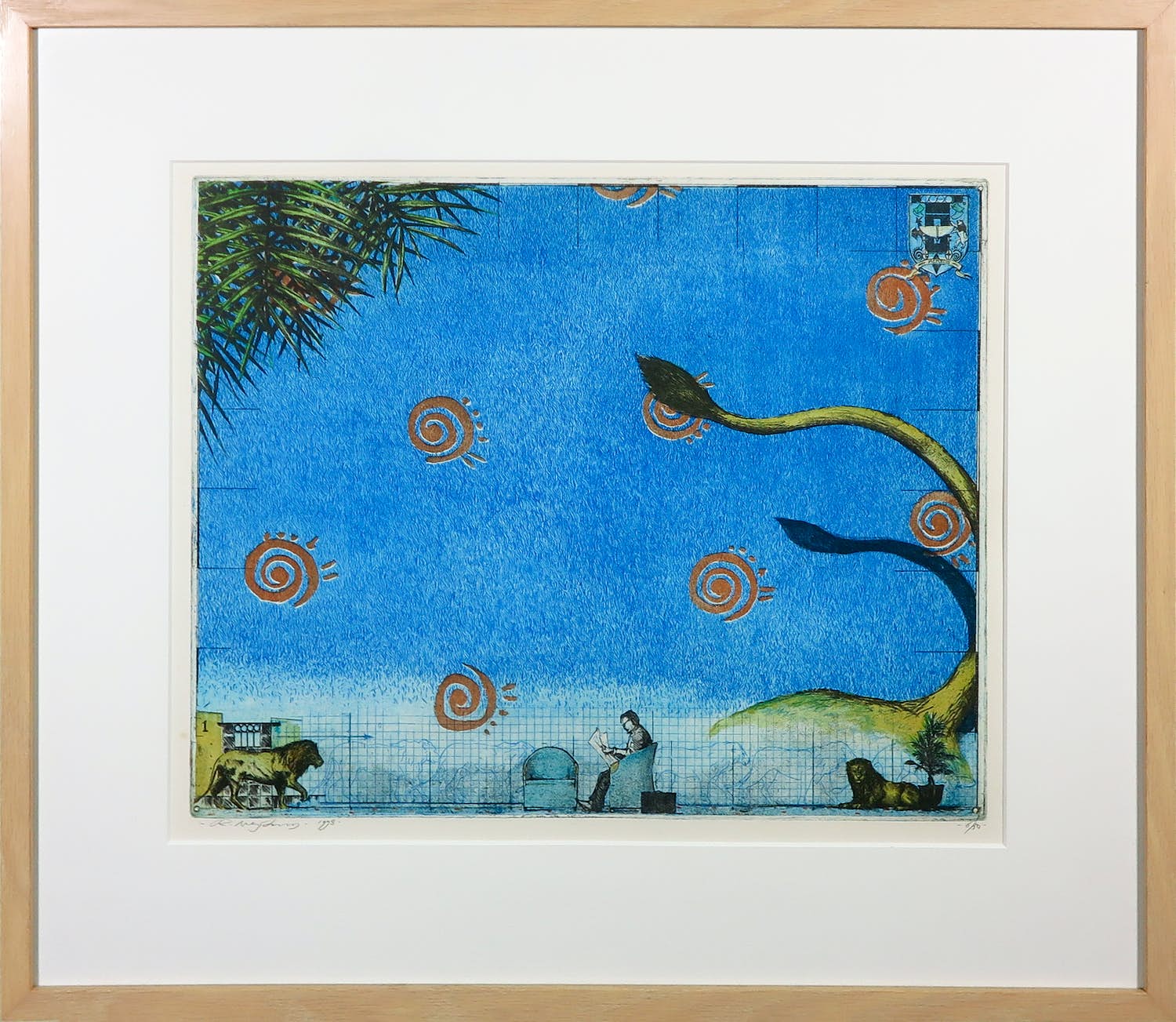 Rolf Weijburg - Kleurenets, Zonder titel - Ingelijst kopen? Bied vanaf 50!