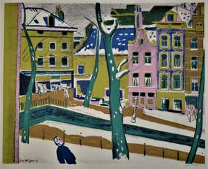 Jan Wiegers - Stadsgezicht Achterburgwal kopen? Bied vanaf 150!