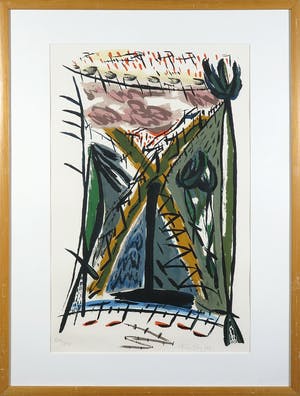 Flora Fong - Zeefdruk, Zonder titel - Ingelijst kopen? Bied vanaf 35!