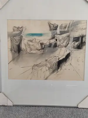 Jaap Ploos van Amstel - Jaren 60 gemengde techniek - "Ingepakt geschut" - gesigneerd kopen? Bied vanaf 180!