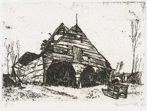 Fred Bervoets - Ets, Vervallen schuur kopen? Bied vanaf 1!