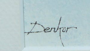 Denkor - Aquarel, Zonder titel III- Ingelijst kopen? Bied vanaf 30!