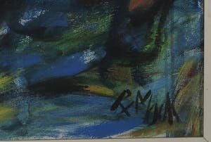 Piet van Mook - Olieverf op doek, Expressieve voorstelling met figuren - Ingelijst (Zeer groot) kopen? Bied vanaf 1!