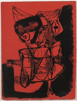 Karel Appel - Litho uit de uitgave Rhapsodie de ma nuit - Ingelijst kopen? Bied vanaf 300!