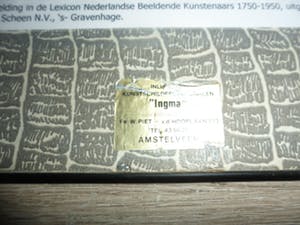 Willem van de Walle - Tekening van een pad met huizen en een vaart. kopen? Bied vanaf 25!