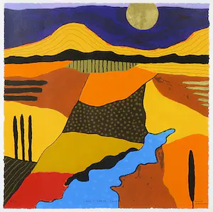 Ronald Boonacker - Zeefdruk, Lago di Garda I - Ingelijst kopen? Bied vanaf 50!