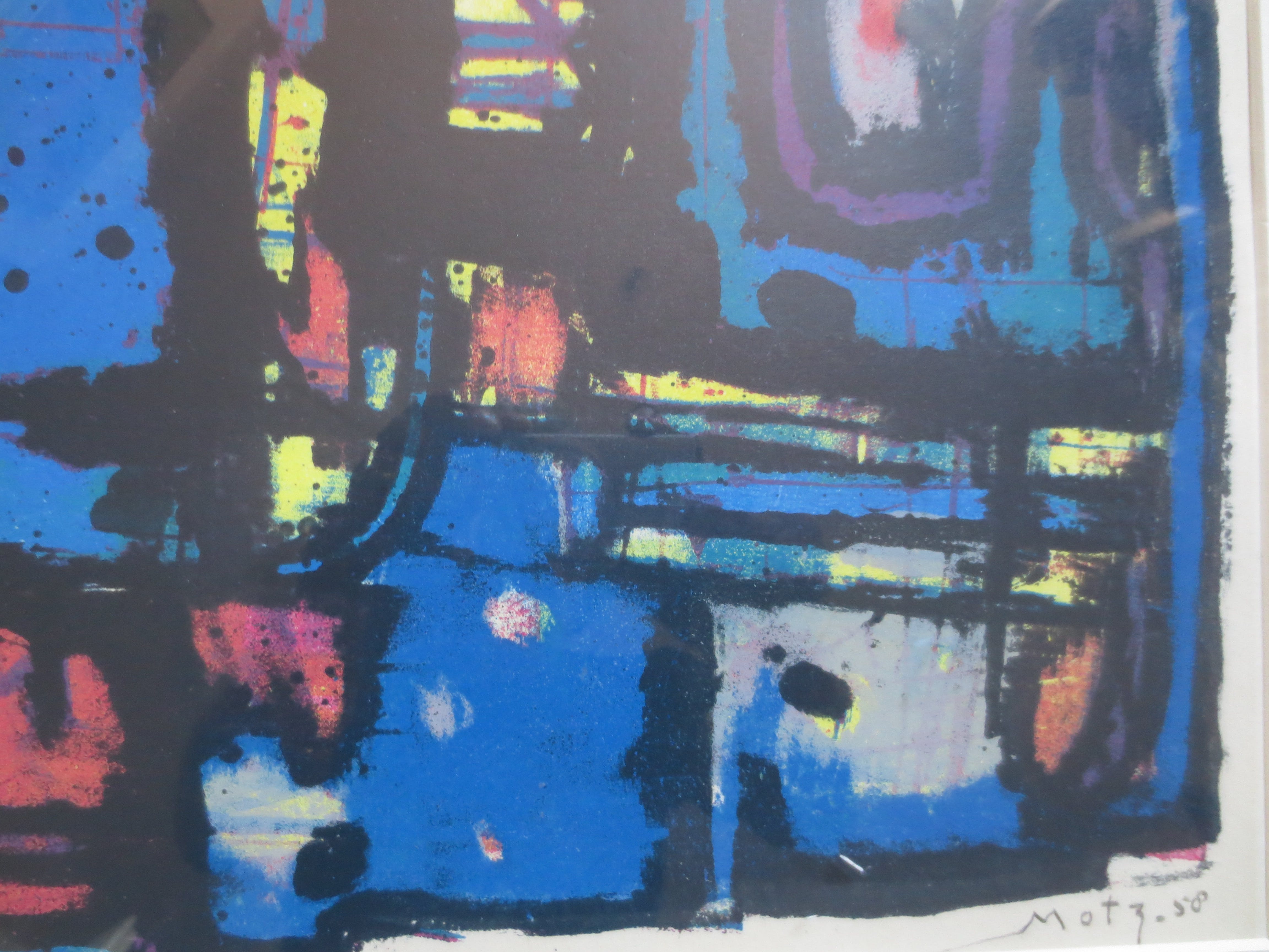 Wim Motz - Litho Compositie 1958 Unica Abstract kopen? Bied vanaf 80!