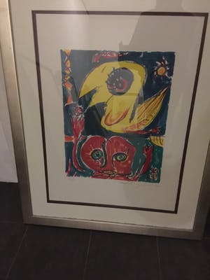 Carl-Henning Pedersen - litho uit 1985 - hand gesigneerd en ingelijst kopen? Bied vanaf 205!