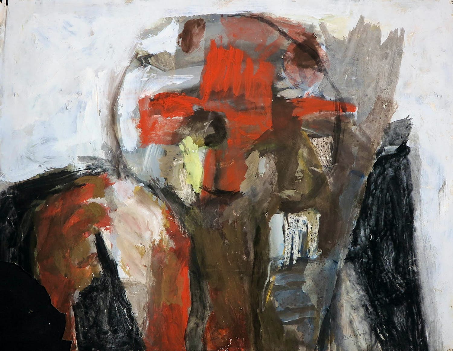Aart Roos - Gouache op papier, Zonder titel kopen? Bied vanaf 1!