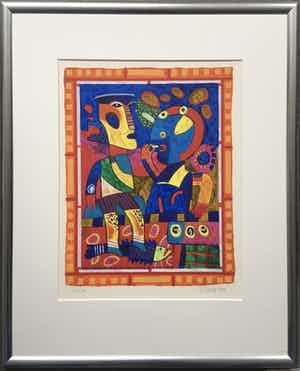 Clemens Briels - zeefdruk - 2000 - oplage 250 - ingelijst verkocht voor € 145!