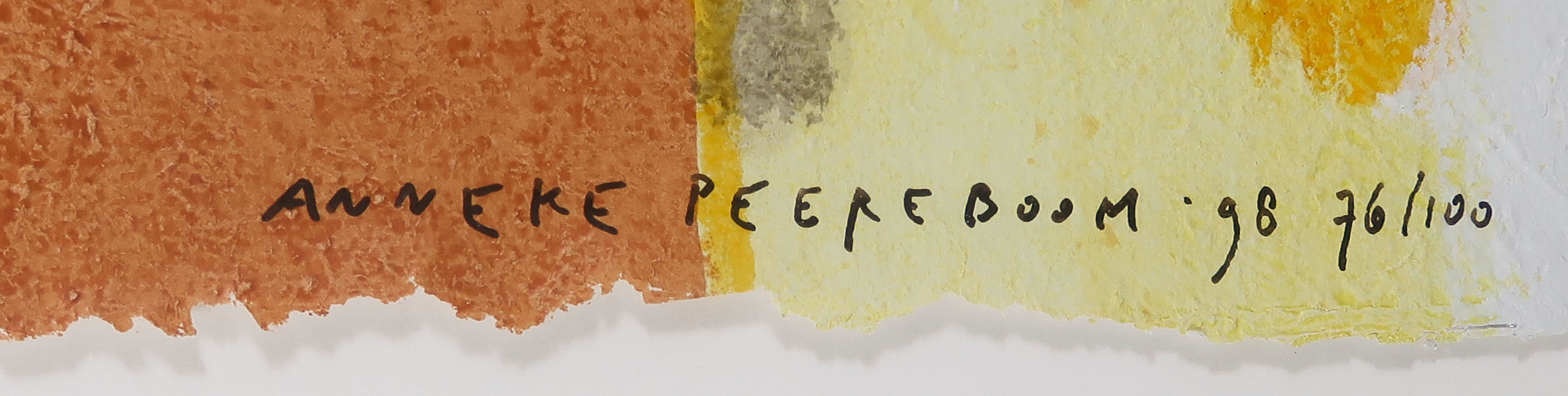 Anneke Peereboom - Zeefdruk, Zonder titel - Ingelijst kopen? Bied vanaf 20!