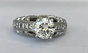 18 karaat witgouden solitair ring met een briljant geslepen diamant van 1.20 ct kopen? Bied vanaf 2800!