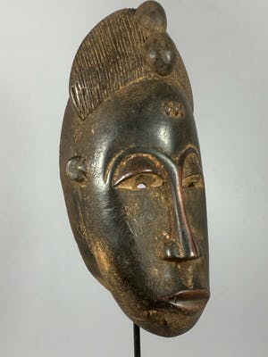 Baule - 200448 - African Rare & Old Tribal Used Baule mask - Iv. Coast. kopen? Bied vanaf 125!