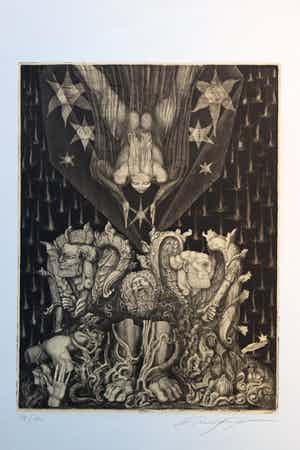 Ernst Fuchs - 'Adams Erretung' verkocht voor € 150!