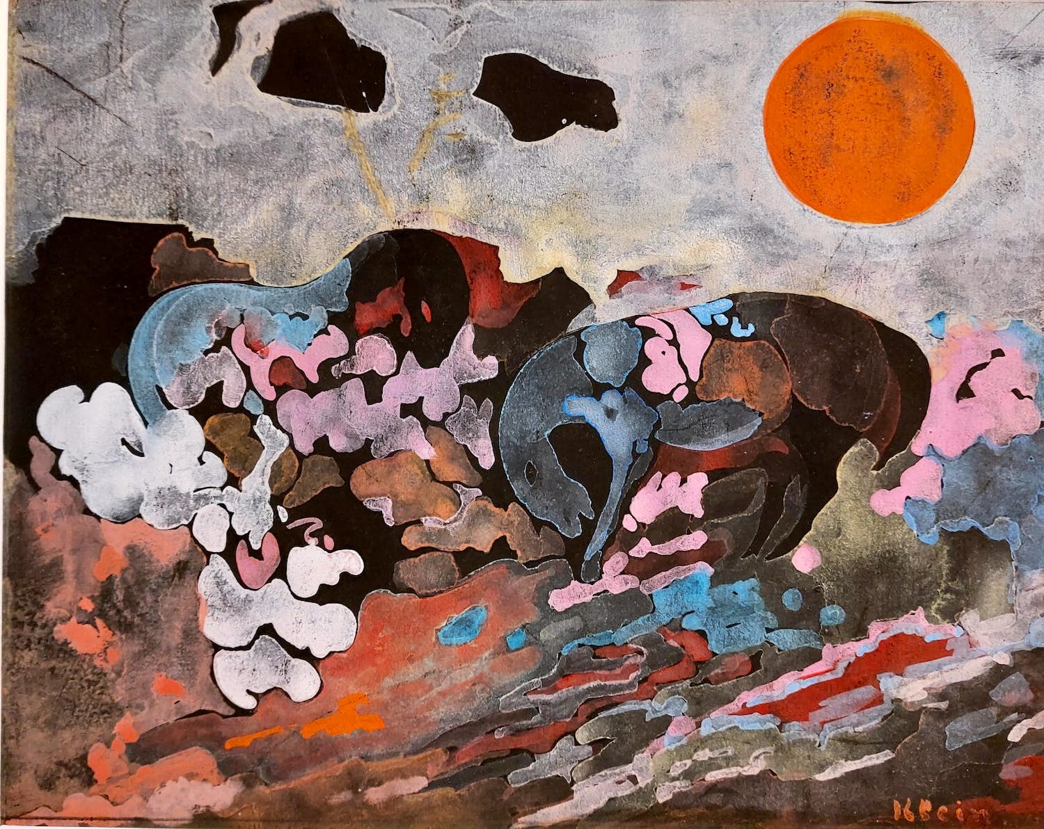 Frits Klein - Paarden in utopisch landschap verkocht voor € 125!