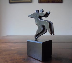 Eric Claus - brons op sokkel - Tango - prachtig patina! kopen? Bied vanaf 195!