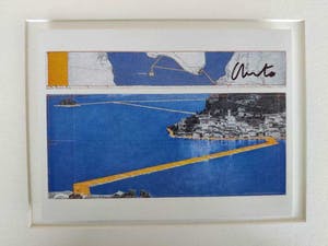 Christo - Floating Piers, Lake Iseo - Ingelijst en handgesigneerd kopen? Bied vanaf 120!