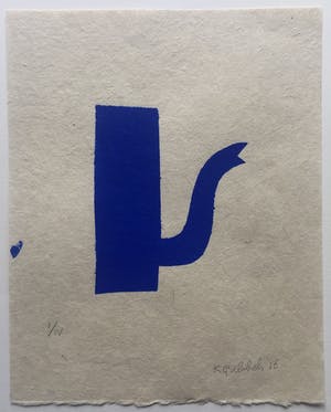 Klaas Gubbels - sjabloondruk 'Blauwe kan' - 2016 - oplage I/IV kopen? Bied vanaf 250!