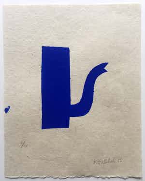 Klaas Gubbels - sjabloondruk 'Blauwe kan' - 2016 - oplage I/IV verkocht voor € 250!