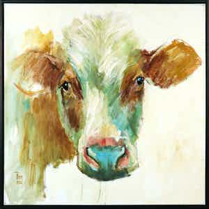 Theo Onnes - Acryl op doek, Ans - Ingelijst verkocht voor € 350!