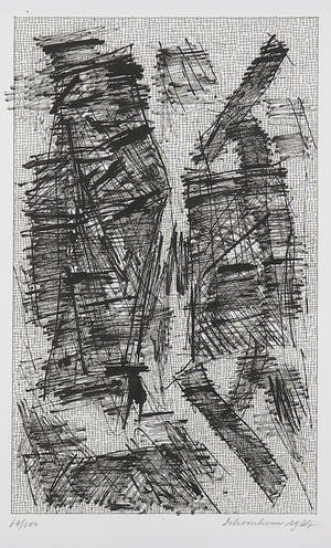 Jan Schoonhoven - Zeefdruk uit het portfolio Formatie - Ingelijst kopen? Bied vanaf 1!