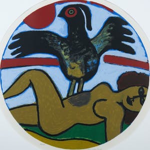 Corneille - Zeefdruk, L'oiseau présent - Ingelijst kopen? Bied vanaf 200!