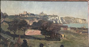 Frans Baljon - Gezicht op Dover met tennisbaan op voorgrond kopen? Bied vanaf 1!