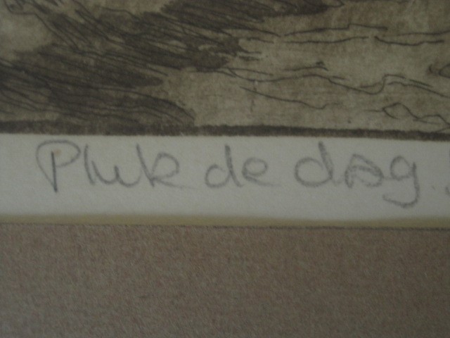 Nel Kleijn - Fraaie Ets/Aquatint 1e staat "Pluk de Dag" gesigneerd 1979 kopen? Bied vanaf 1!