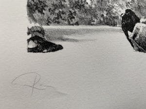 Peter Vos - litho - 'Vechtende Pulichinellen' - 1976 kopen? Bied vanaf 275!