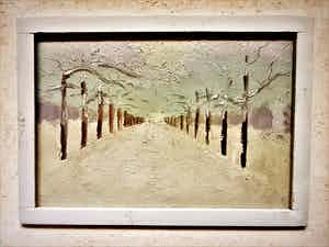 Karel van Seben - Verstild, omstreeks 1960 geschilderd olieverf "Herfst landschap" gesigneerd verkocht voor € 43!