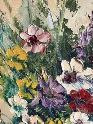Niet of onleesbaar gesigneerd - Pot met bloemen. kopen? Bied vanaf 1!