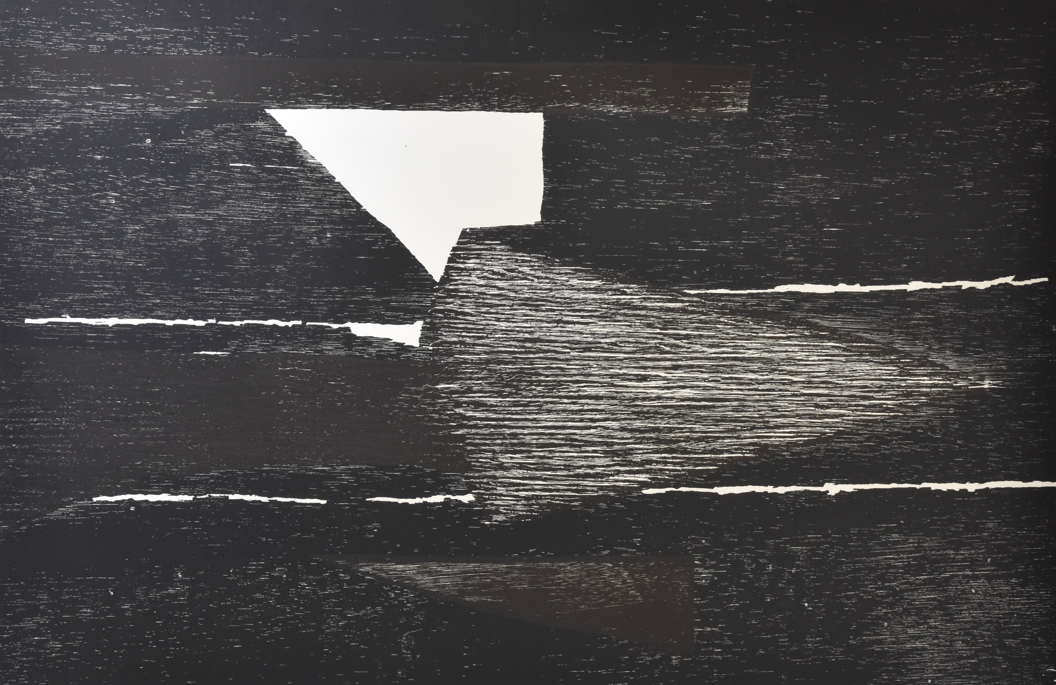 Guillaume Le Roy - # COMPOSITIE # extreem groot formaat houtsnede, 1984, mint kopen? Bied vanaf 85!