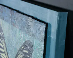 Mark Verdoes - Gemengde techniek op board en paneel, Vlinder kopen? Bied vanaf 1!