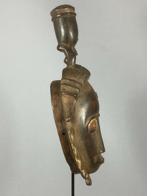 Baule - 200449 - African Rare & Old Tribal Used Baule mask - Iv. Coast. kopen? Bied vanaf 75!