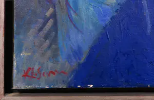 Klaas Sans - Olieverf op doek, Gombrowicz passeerde - Ingelijst kopen? Bied vanaf 1!