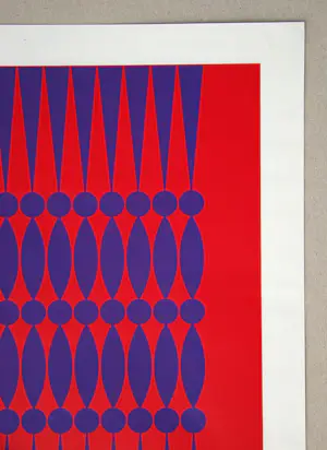 Dordevic Miodrag - Kinetische compositie - 1967 - Originele zeefdruk - Handgesigneerd kunstenaarsexemplaar kopen? Bied vanaf 100!