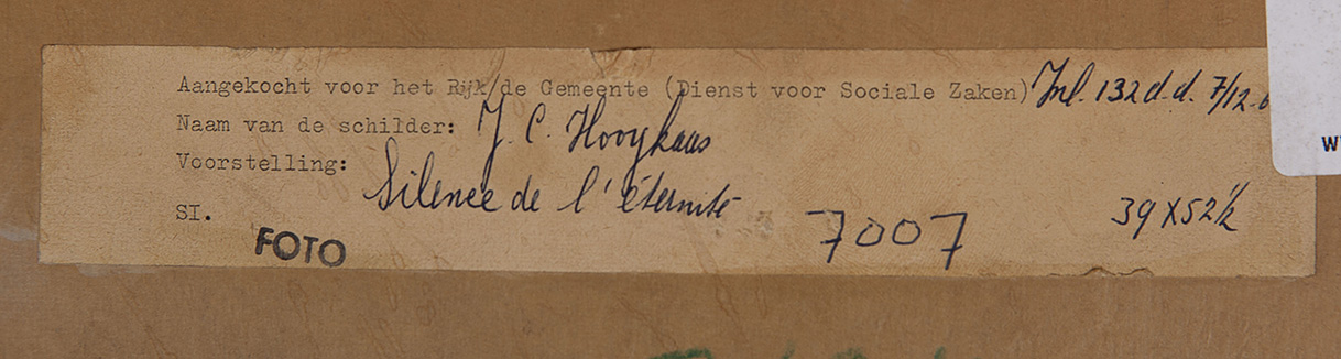 Koos Hooykaas - Le Silence de l'éternité - Lithografie op papier - BKR Amsterdam kopen? Bied vanaf 10!