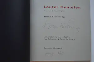 Simon Vinkenoog - 'Louter genieten' De TOP editie. Oplage 55 exemplaren. Compleet !! kopen? Bied vanaf 125!
