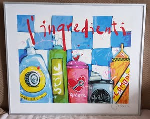 Selwyn Senatori - L'ingredienti - zeefdruk - ingelijst - gesigneerd - 150 ex kopen? Bied vanaf 1!