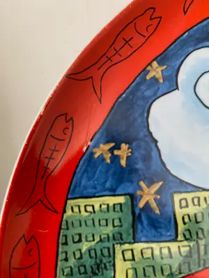 Jacques Tange - 2 grote design borden "Name Artwork" kopen? Bied vanaf 48!