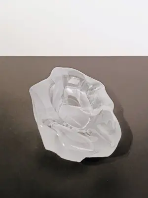 Val-Saint-Lambert - Brutalistisch sieradenschaaltje van mat kristal. kopen? Bied vanaf 64!