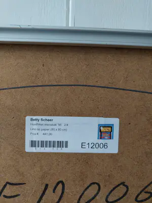 Betty Scheer - Hond met etensbak - kleine oplage - ingelijst kaufen? Bieten Sie von 75!