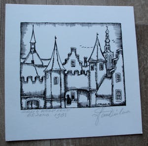 Toon Tieland - Litho - zalig kerstfeest gezond 1983 kopen? Bied vanaf 50!