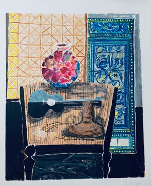 Wendy Chazin - Composition with guitar and vase kopen? Bied vanaf 23!