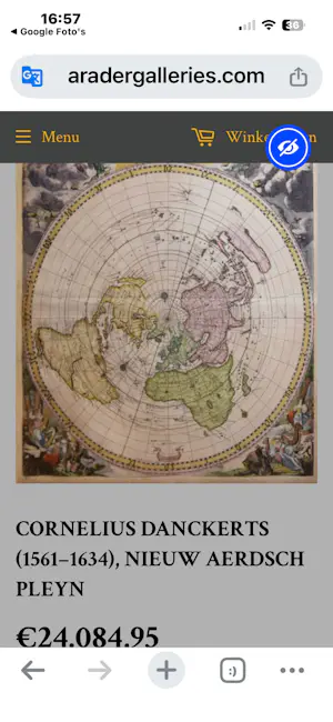 Cornelius Danckerts II - Zeer oude gravure van de wereld Nieuw Aerdsch Plein kopen? Bied vanaf 1500!