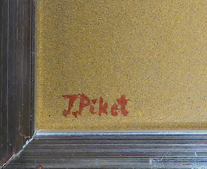 John Piket - Acryl op paneel, Communicatie - Ingelijst (Groot) kopen? Bied vanaf 1!