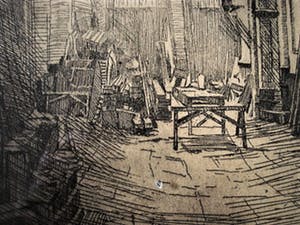 Jan Hohman - Brabantse Schilder/Graficus - Ets - "restauratie O.L.Vrouwe Kerk Breda" gesignee kopen? Bied vanaf 10!