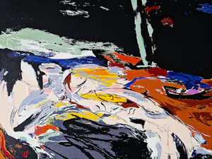 AcheterHenk Eikenaar - Een groot kleuren - litho "Abstract - zonder titel" beperkte oplage (100)? Enchérissez de 39!