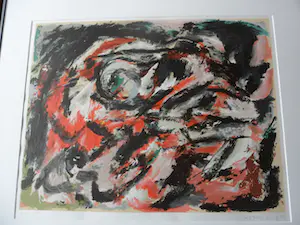 Theo Wolvecamp - Zeefdruk, Liggende compositie - 1989 kopen? Bied vanaf 200!