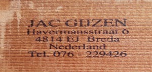 Jac Gijzen - Abstracte compositie, olieverf op doek (in originele lijst) kopen? Bied vanaf 395!